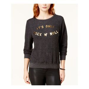 DREAM SCENE Womens Gray Long Sleeve Jewel Neck Top XS